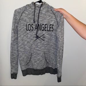 women's gray Los Angeles sweatshirt.